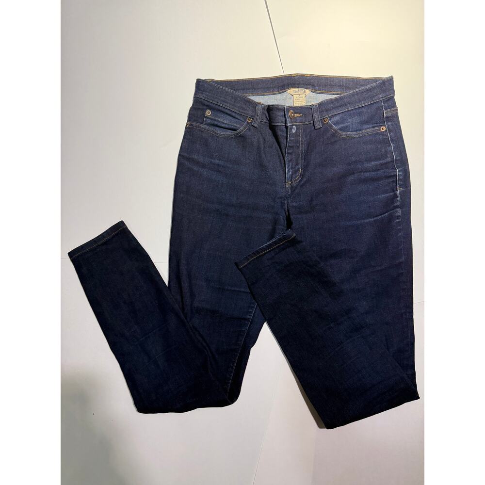 Duluth Trading Co. Women's Dark Wash Stretch Denim Jeans (Size 8 Long)